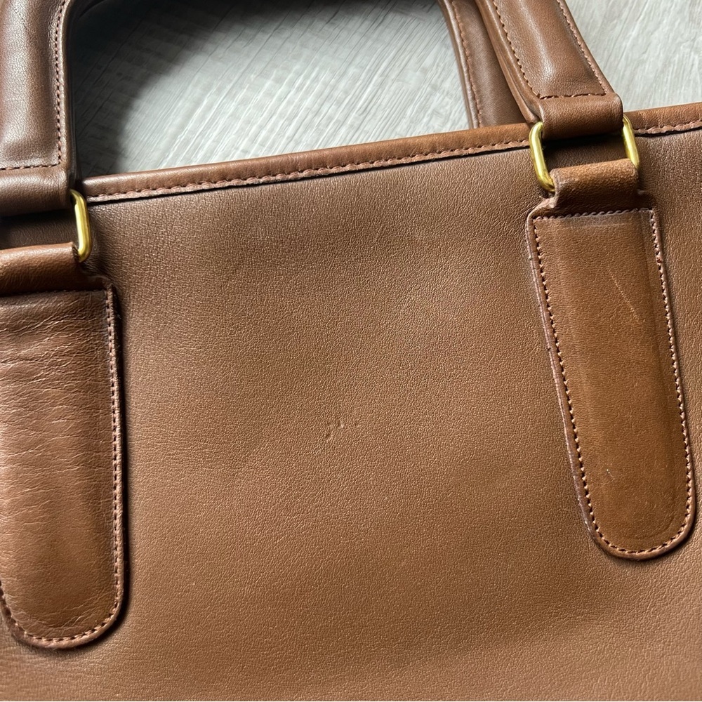 Coach Vintage Slim Satchel Leather Handbag Bonnie Cashin 1970s 1980s Made in NYC - Picture 13 of 16